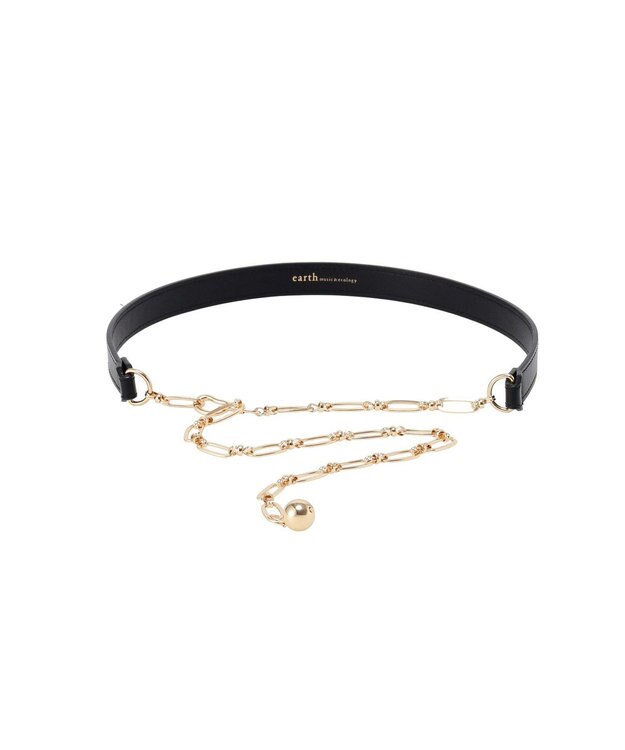 earth music&ecology デザインチェーンＭＩＸベルト Black