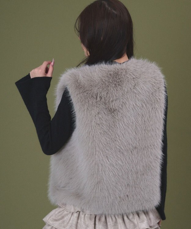 WEGO Fファーベスト ベージュ