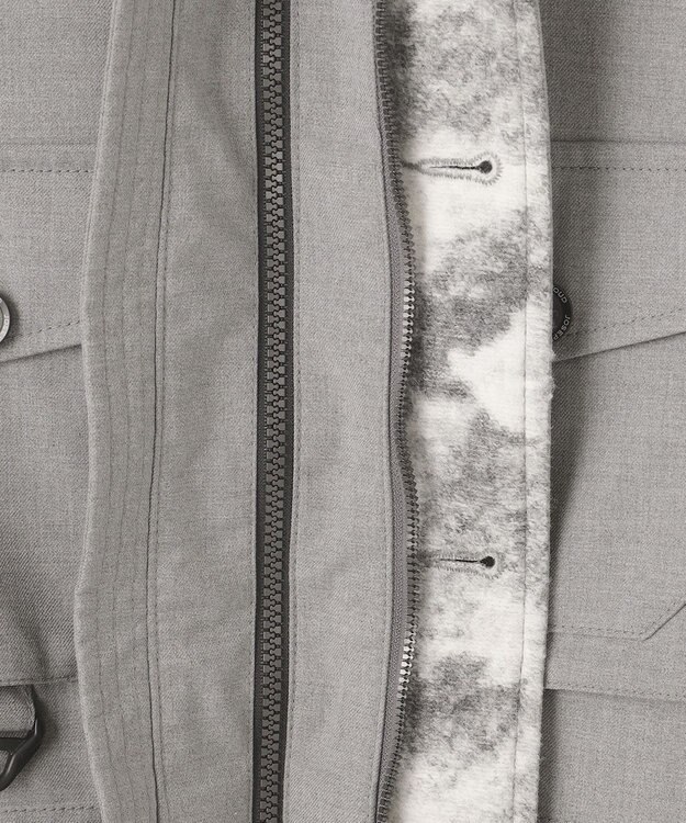 JOSEPH ABBOUD MOUNTAIN 【撥水/ライナードッキング対応】スライバー カモフラージュコンビ パーカー ライトグレー系