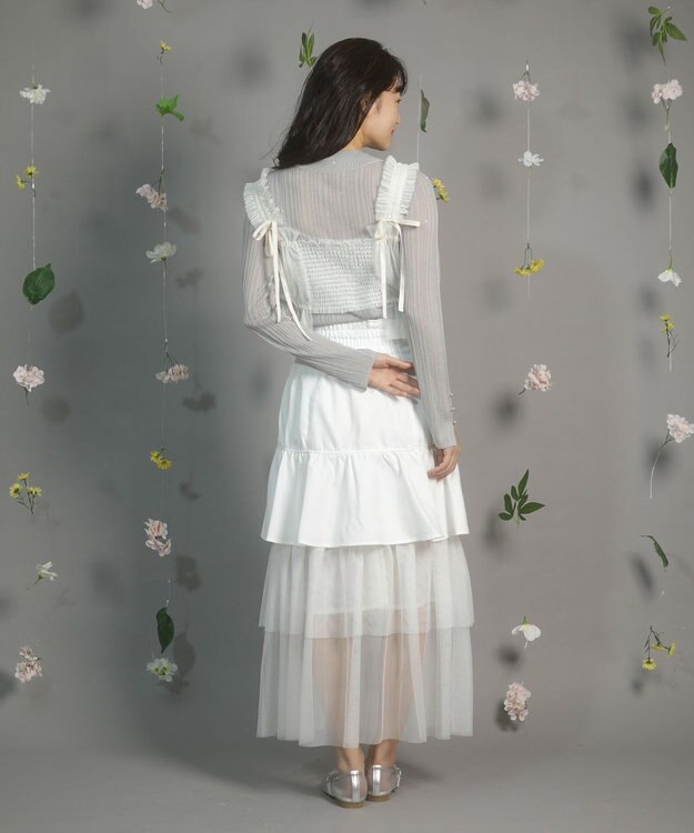 Green Parks ｄａｚｚｌｉｎ　チュールビスチェ Off White