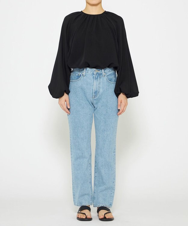 uncrave 【吸水速乾・接触冷感・洗濯機洗い可】シアーボイル ボリュームスリーブブラウス（uncrave STANDARD） ブラック