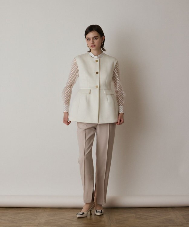 GRACE CONTINENTAL ダンボールニットジレジャケット キナリ