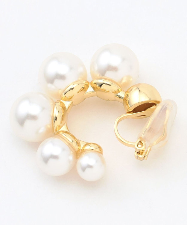 自由区 【カタログ掲載】パールサークル イヤリング ゴールド