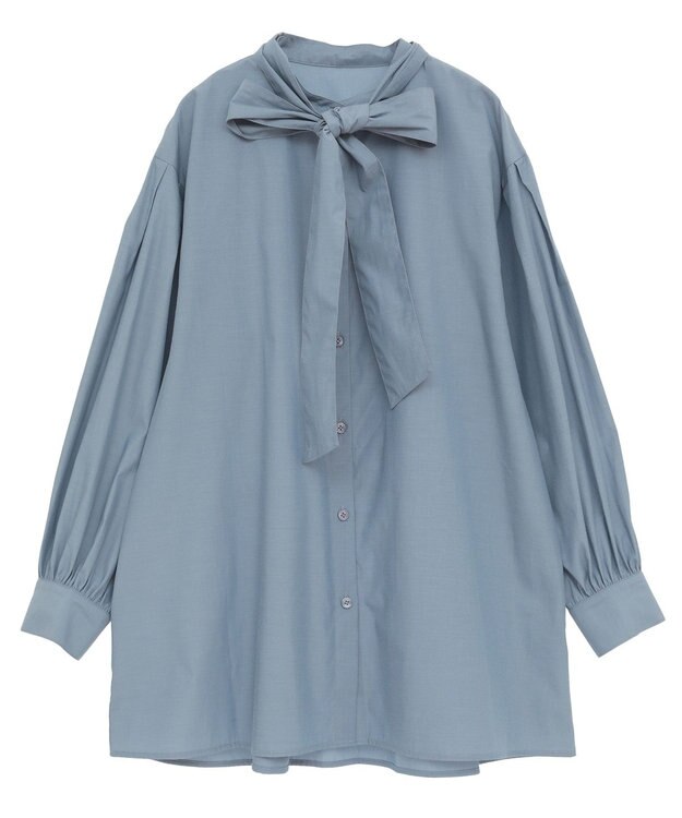 earth music&ecology 2wayボウタイブラウス Blue