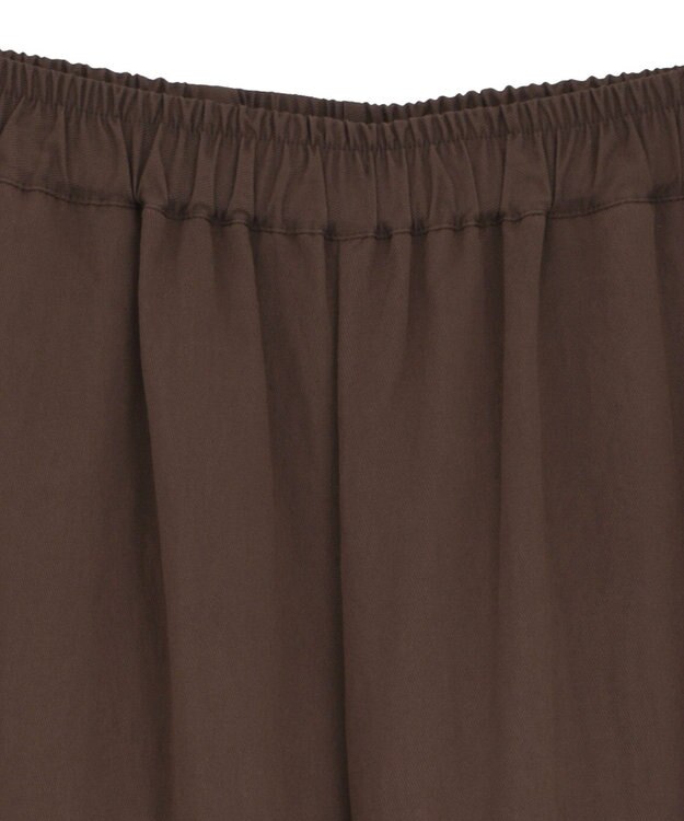 Green Parks ■ESCAR サイドミニフリルワイドパンツ Brown