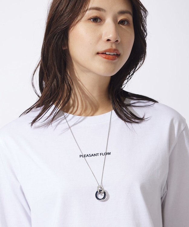 J.PRESS LADIES エポクリスタル リング ネックレス ライトグレー系