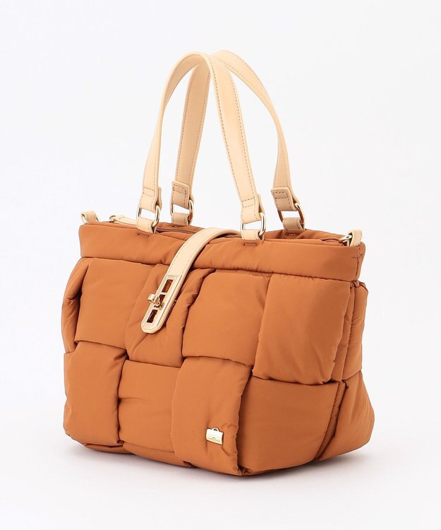 LA BAGAGERIE パデットブロック2WAYミニトート キャメル