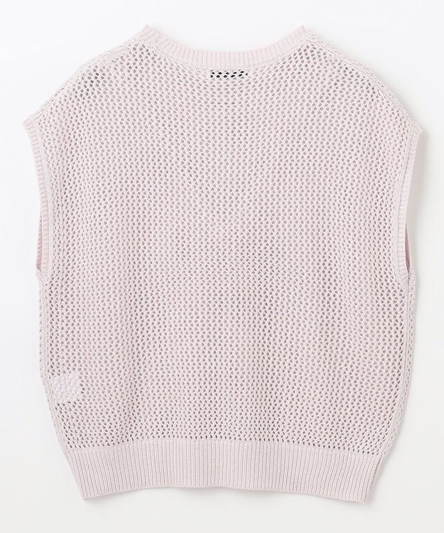 ANY フレンチスリーブメッシュニット ラベンダー