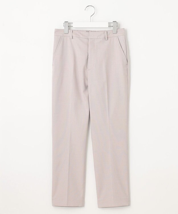 J.PRESS LADIES 【洗える】シャークスキン テーパード パンツ ピンク系