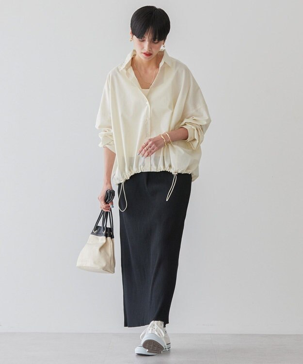 AMERICAN HOLIC シアードローコードシャツ Ivory