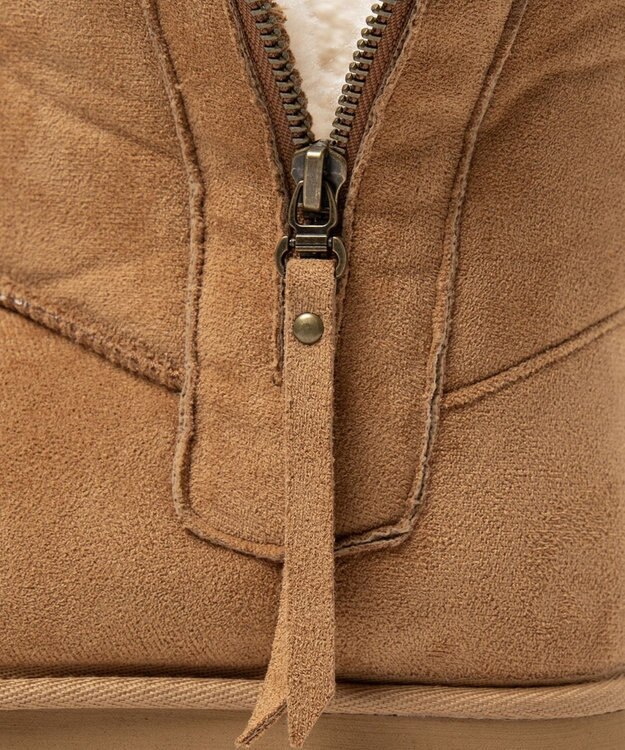 WEGO 【暖かい】折り返し厚底Fムートンブーツ ベージュ