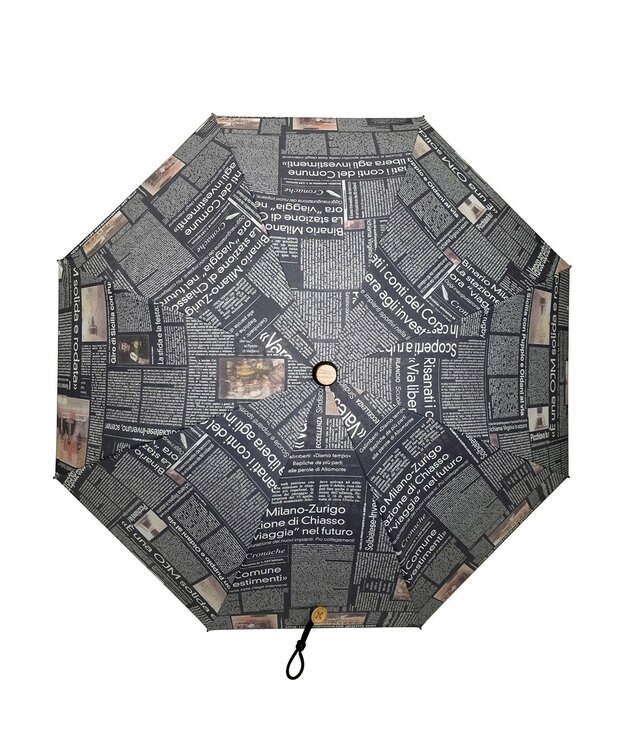 +RING レディース向け プラスリング 晴雨兼用（長ショート） PAPER-BLK T1403  sunshield 黒