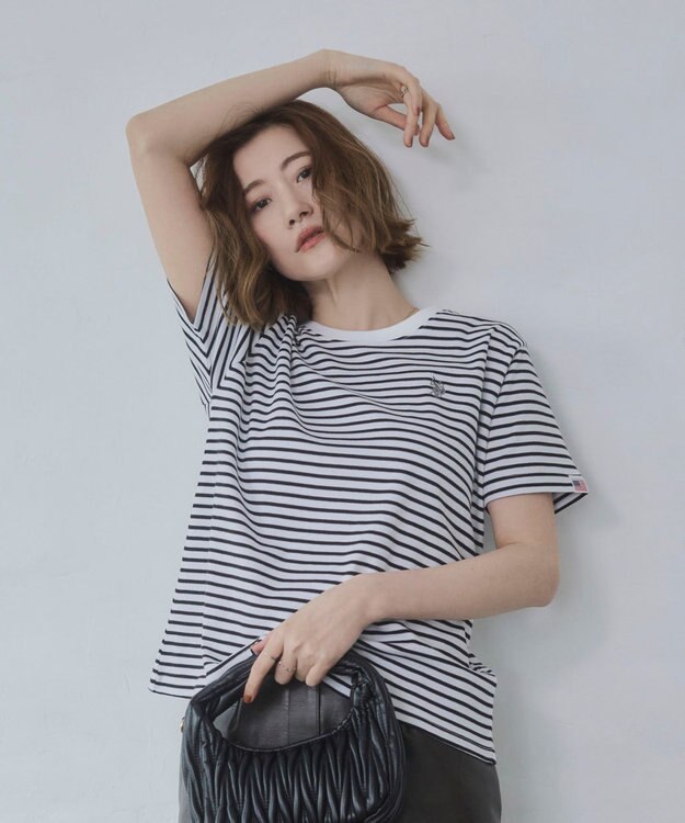 WEGO 【SMLサイズ展開】U.S. POLO ASSN.別注コンパクトTシャツ ホワイトボーダー