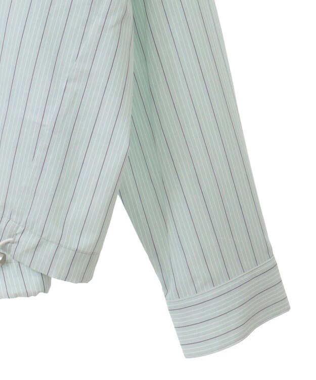 AMERICAN HOLIC シアードローコードシャツ Stripe Green