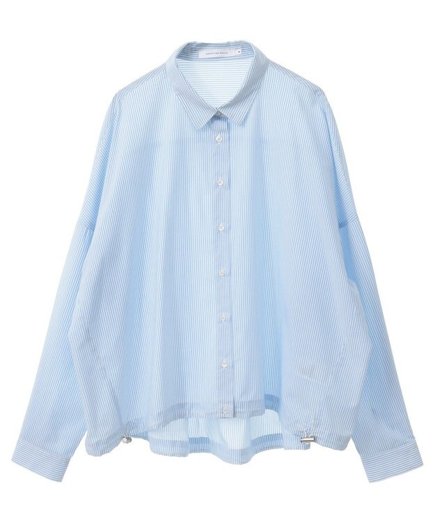 AMERICAN HOLIC シアードローコードシャツ Stripe Sax