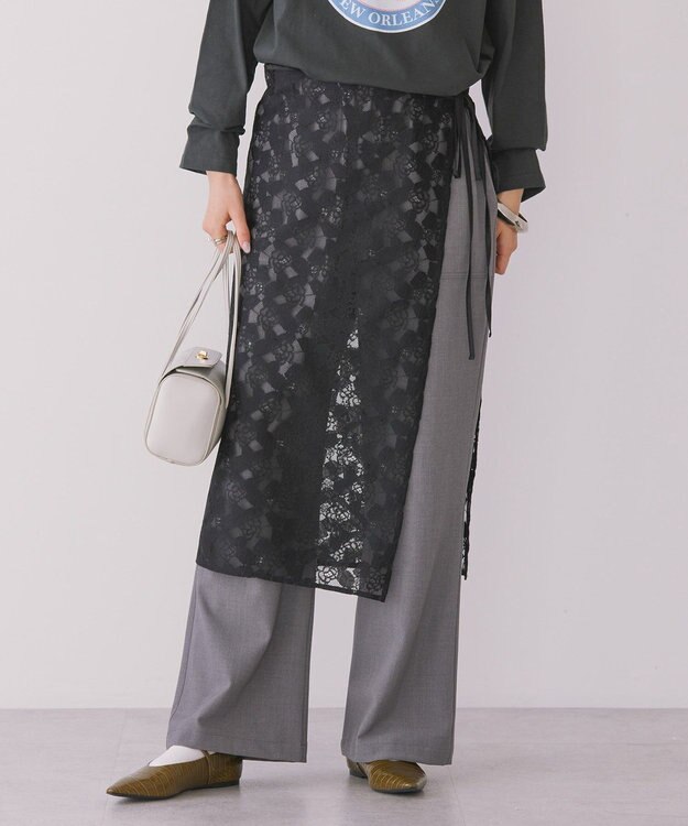 AMERICAN HOLIC ラップレーススカート Black