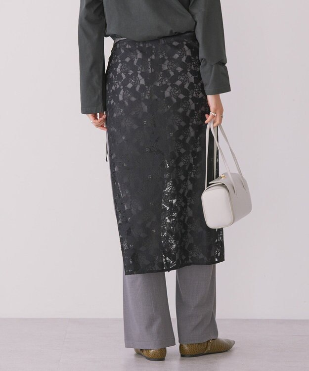 AMERICAN HOLIC ラップレーススカート Black