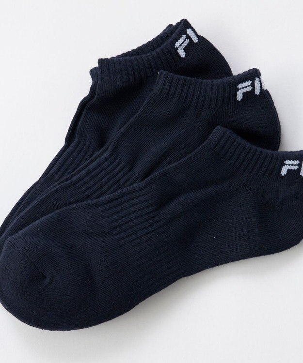 FILA GOLF／marie claire 【FILA GOLF】ジャカードデザイン３Ｐアンクルソックス ネイビー