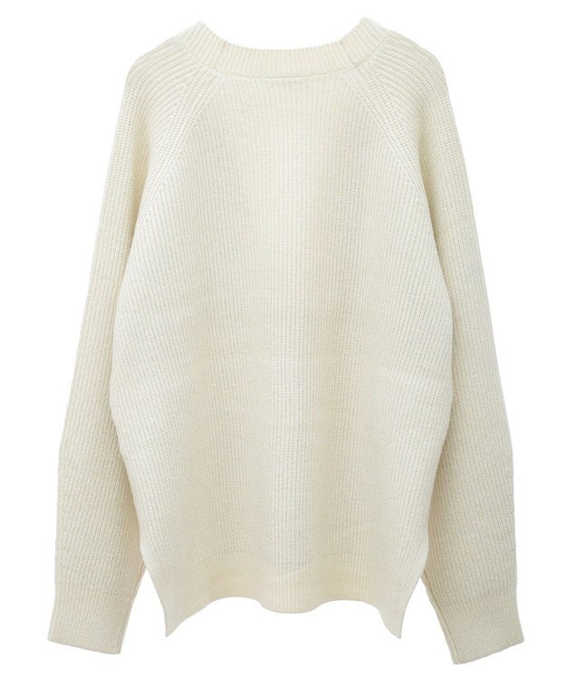 AMERICAN HOLIC バイパチラメ入りＶネック片畦ニットカーディガ Ivory