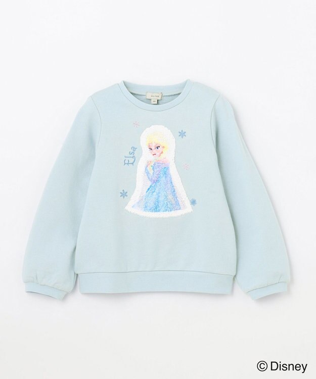 ANY KIDS 【Disney（ディズニー）】FROZEN / ミラクルスパンコール トレーナー サックスブルー<エルサ>