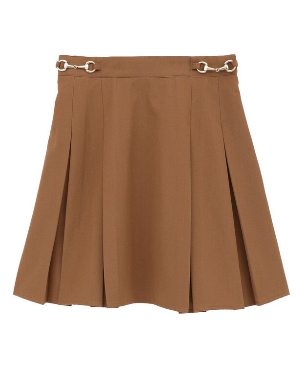 earth music&ecology 【セットアップ可】ビット付きミニスカート Light Brown