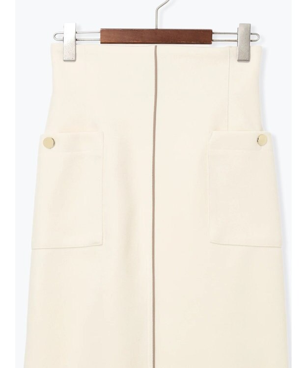 Te chichi メルトンジャージーナロースカート オフホワイト