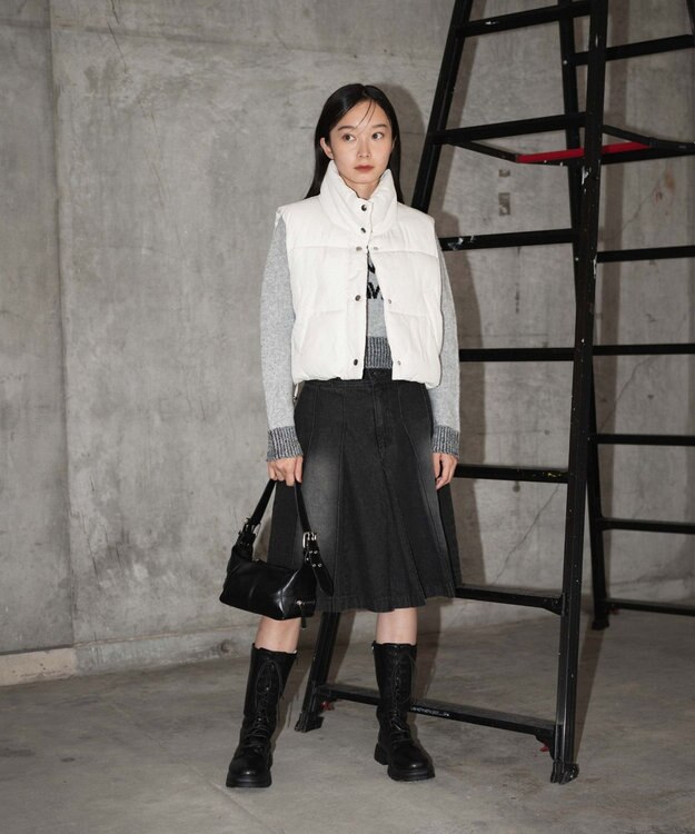 WEGO パディングショートベスト ホワイト