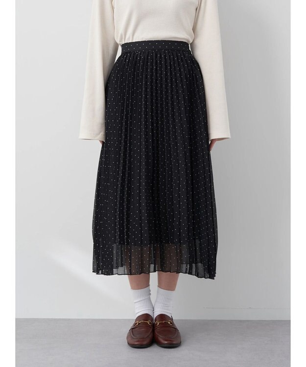 earth music&ecology すきな丈プリーツスカート Dot