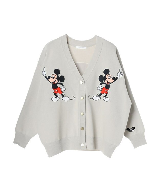 Green Parks ミッキーマウス・クラブ／パッチワークカーディガン Light Gray