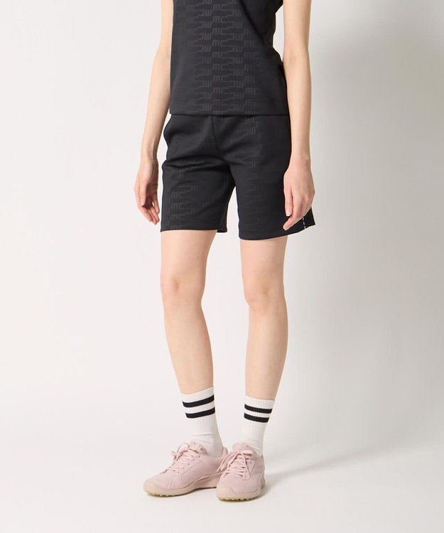 FILA GOLF／marie claire 【Marie claire sports】ライトダンボールニットショートパンツ ブラック