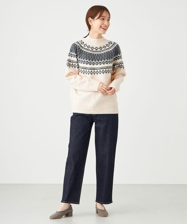 SHARE PARK LADIES ノルディックプルオーバー アイボリー系