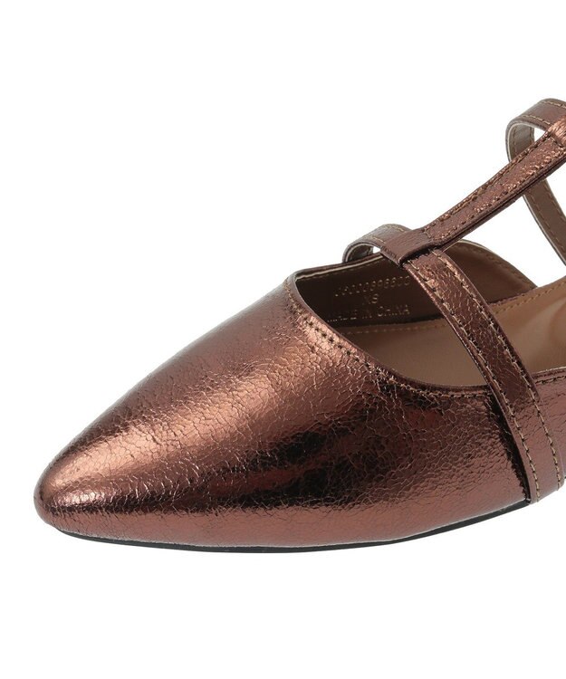 Green Parks ＲＵＰＩＳ．ポインテッドＴストラップミュール Brown