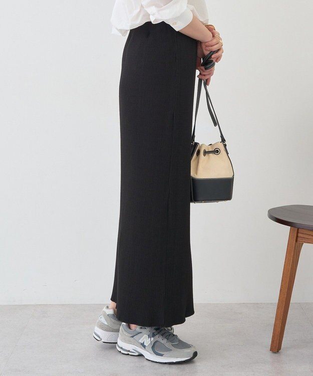 AMERICAN HOLIC 針抜きリブタイトスカート Black