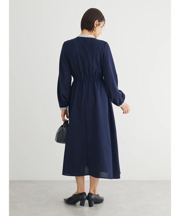 Green Parks ・ＥＬＥＮＣＡＲＥ　ＤＵＥ　バイカラーピンタックワンピ Navy