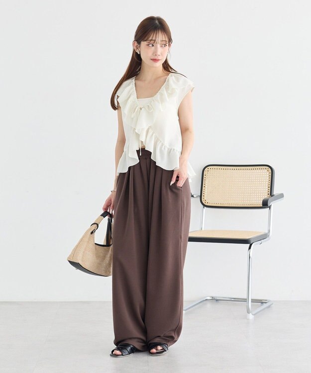 earth music&ecology イージーコクーンパンツ Brown