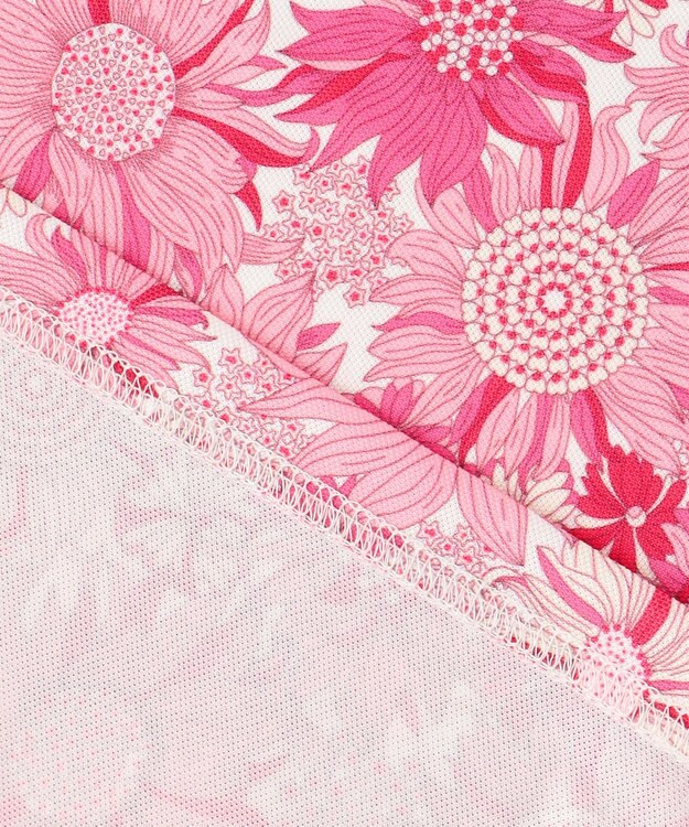 23区GOLF 【WOMEN】【UVケア/吸水速乾】スプリングフラワー柄 半袖ポロシャツ ピンク系5