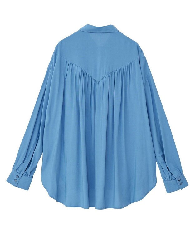 AMERICAN HOLIC バックＶギャザーブラウス Blue