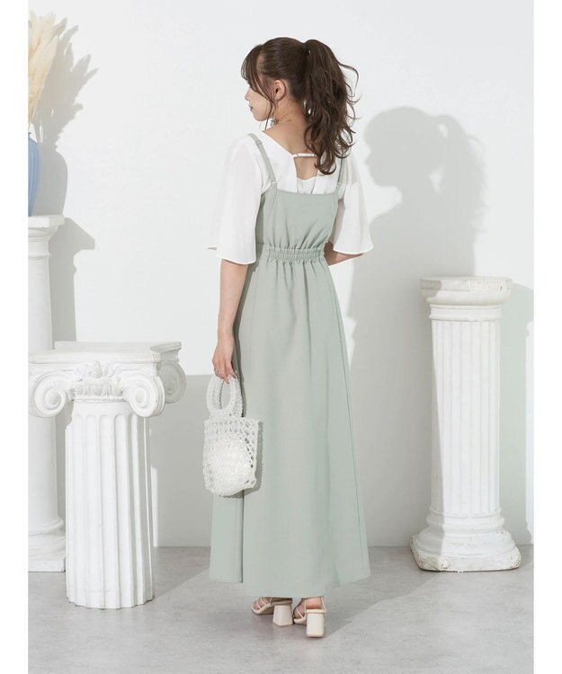 earth music&ecology ＳＥＴ２点ケープ＋キャミワンピース Black