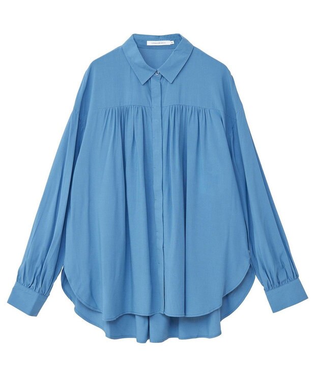 AMERICAN HOLIC バックＶギャザーブラウス Blue