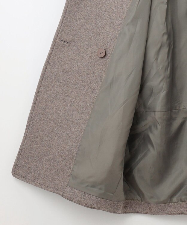 ANY スタンドカラーコクーンシルエットコート モカ