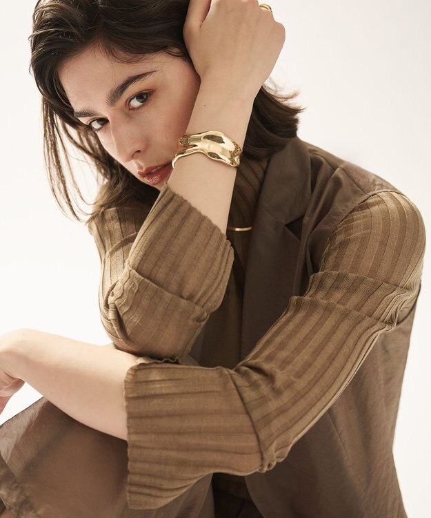 uncrave シアーニット コンビトップス モカ