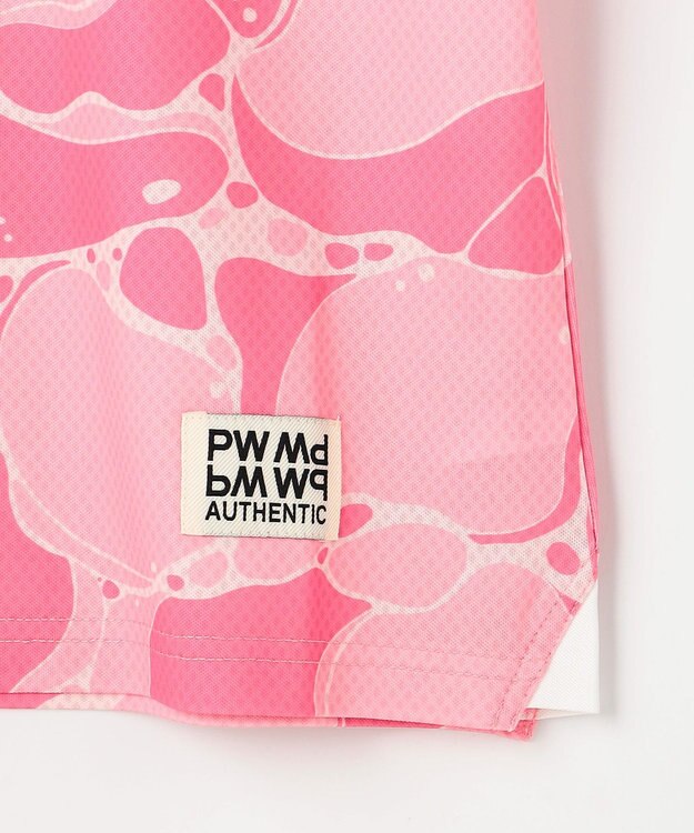 PW CIRCULUS 【MEN】WATER SURFACE プリントモックネックT ゴルフウェア レディース ピンク系5