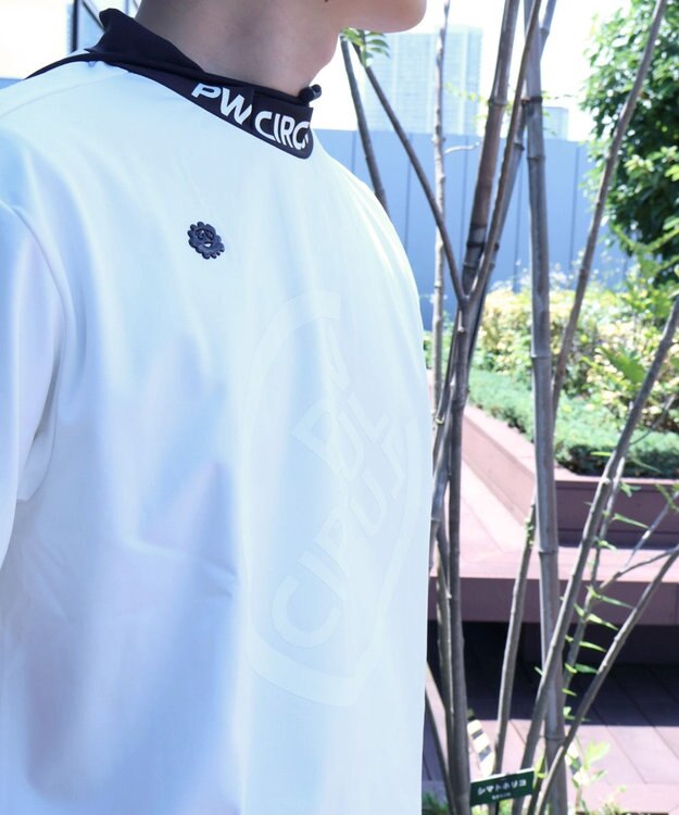 PW CIRCULUS 【UVカット / 吸水速乾 / 伸縮性抜群】【MEN】バックメッシュ切り替えモックT ホワイト系
