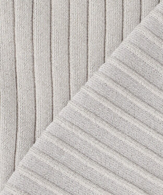 J.PRESS YORK STREET 【WOMEN】シアワイド リブカーディガン ライトグレー系