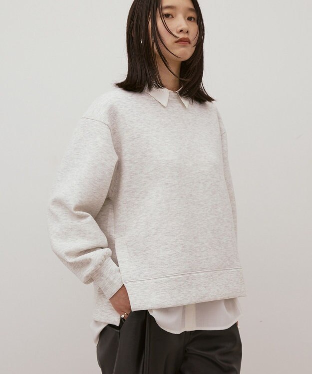 AMERICAN HOLIC サイドスリットダンボールプルオーバー Gray Mixture