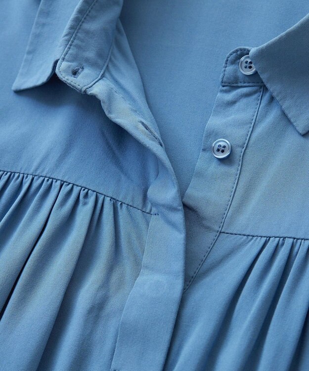 AMERICAN HOLIC バックＶギャザーブラウス Blue