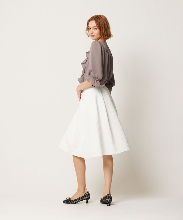 TOCCA 【消臭・洗える】PROMISE RIBBON FRILL ブラウス モカ系