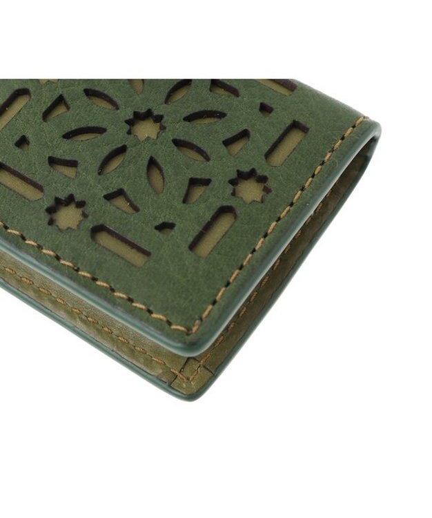 genten ダイヤカットワーク　小物入れ付ネックレス グリーン