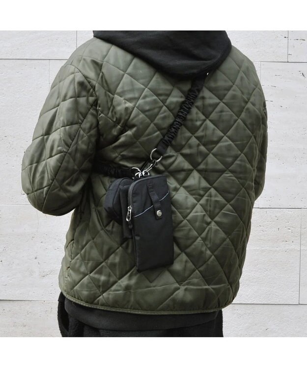 UNBILLION cachecache バンジーコードナイロンスマホショルダー ブラック