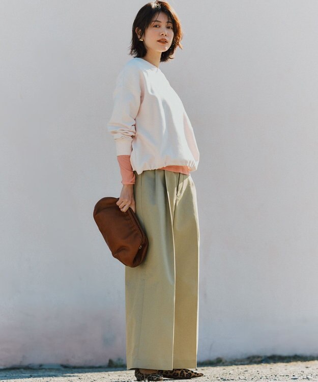 23区 【見上愛さん着用】シアーフライス レイヤード ロンTEE ピンク系